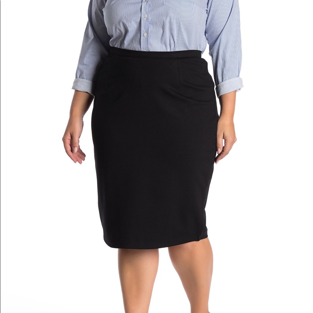 City Chic Solid Knit Tube Midi Skirt
